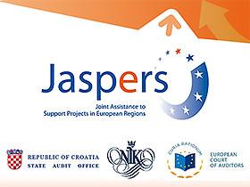Logo inicjatywy Jaspers, poniżej logo NOK Chorwacji, NIK i ETO