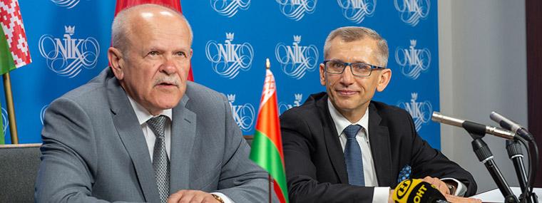 Chairman of the State Control Committee of Belarus, Leonid Anfimov and President of the Supreme Audit Office of Poland, Krzysztof Kwiatkowski