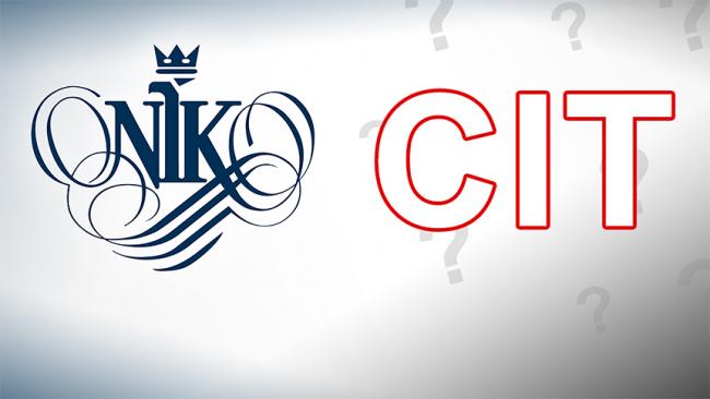 Logo NIK i napis CIT w tle znaki zapytania