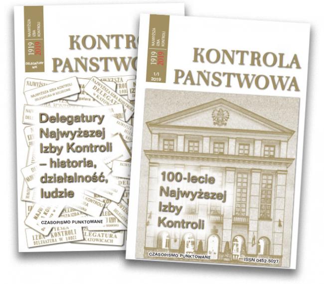 Okładki dwuzeszytowego wydania specjalnego Kontroli Państwowej