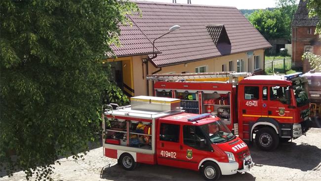Budynek i pojazdy Ochotniczej Straży Pożarnej w Drawsku