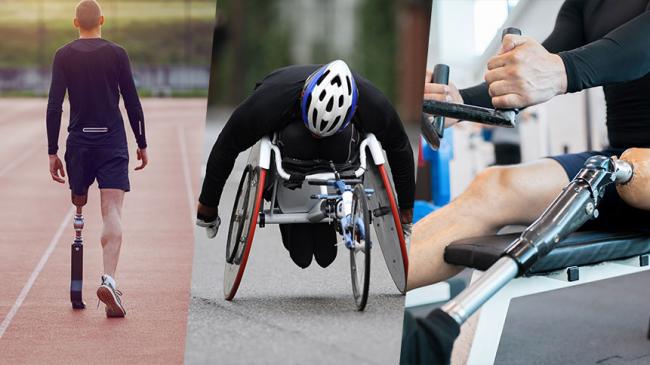 Sportowcy z niepełnosprawnościami w trakcie treningu