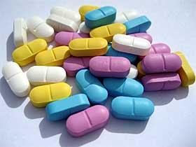 Różnokolorowe tabletki