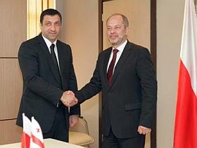 Szefowie polskiego i gruzińskiego NOK - Jacek Jezierski i Levan Bezhashvili