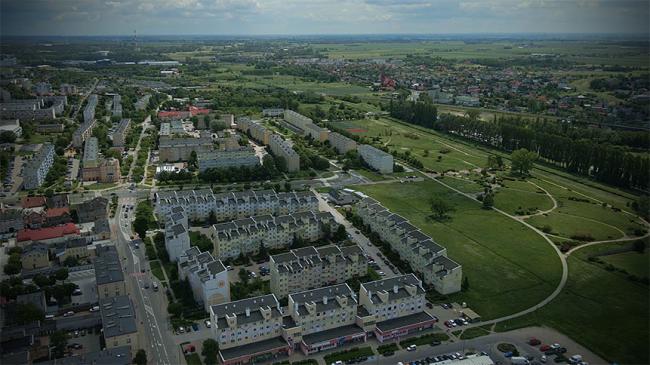 Widok na Zieloną Oś w Kutnie