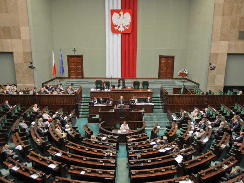 Widok na salę obrad Sejmu