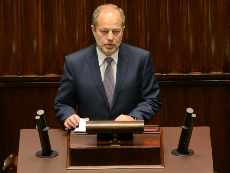 Prezesa NIK Jacek Jezierski na mównicy sejmowej