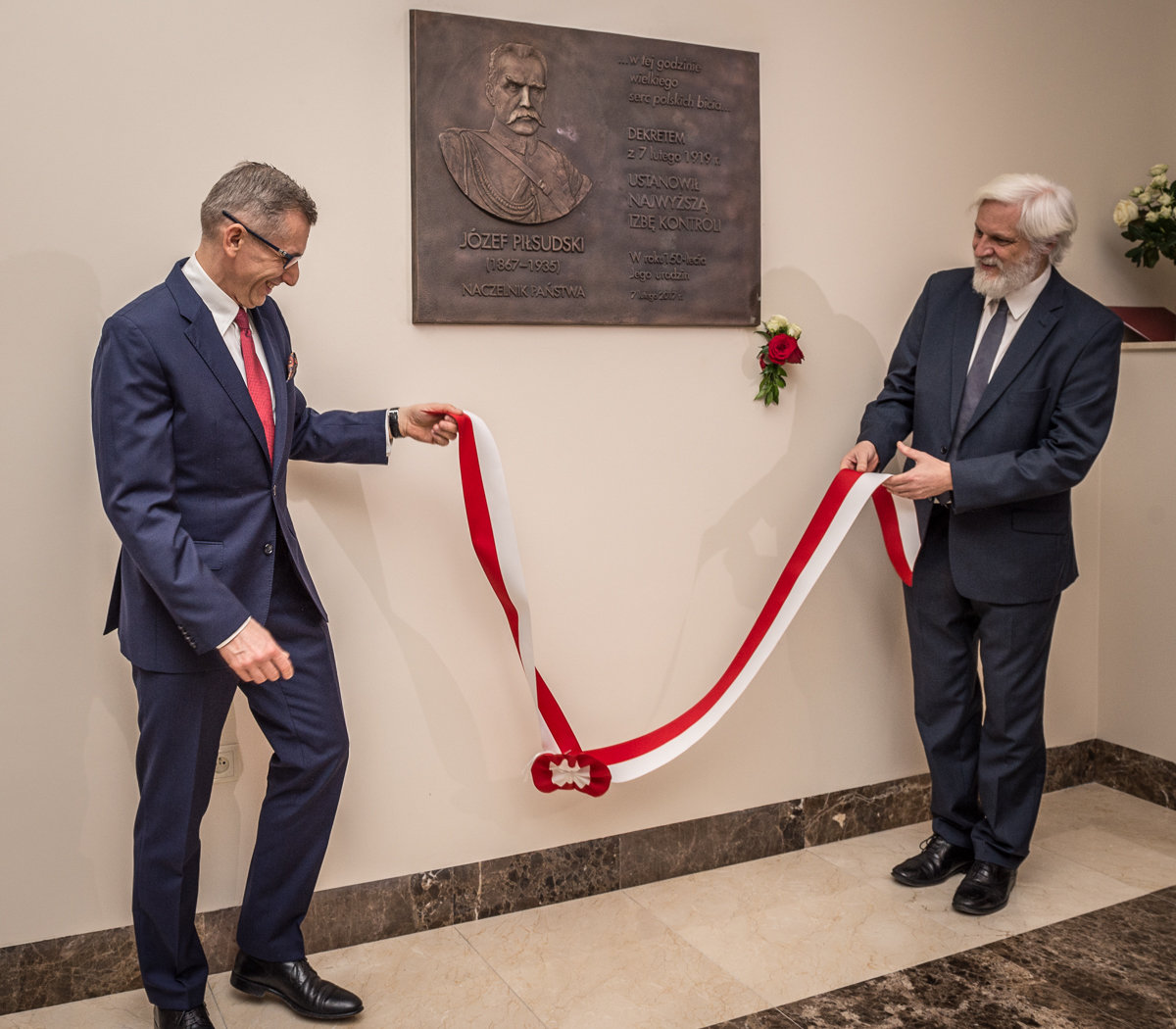 Odsłonięcie tablicy ku pamięci Józefa Piłsudskiego