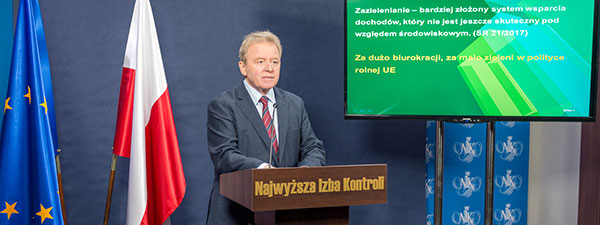 Janusz Wojciechowski na konferencji w NIK