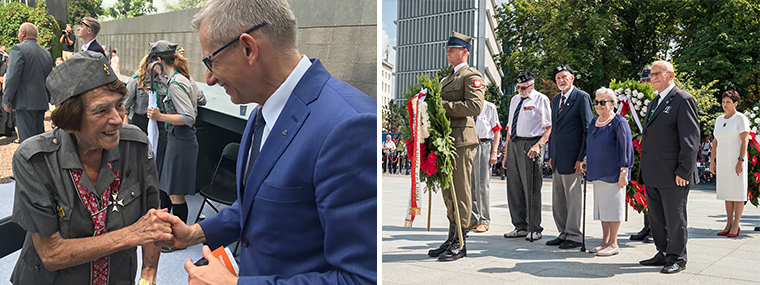 Obchody rocznicy wybuchu Powstania Warszawskiego przy pomniku Polskiego Państwa Podziemnego i&nbsp;Armii Krajowej 2