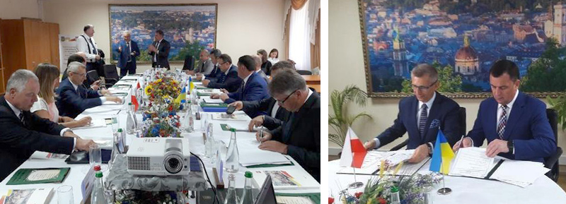 The working meeting and the signing of the Lviv Declaration: NIK President, Krzysztof Kwiatkowski, and the Chairman of the Ukrainian Accounting Chamber, Valerij Patskan