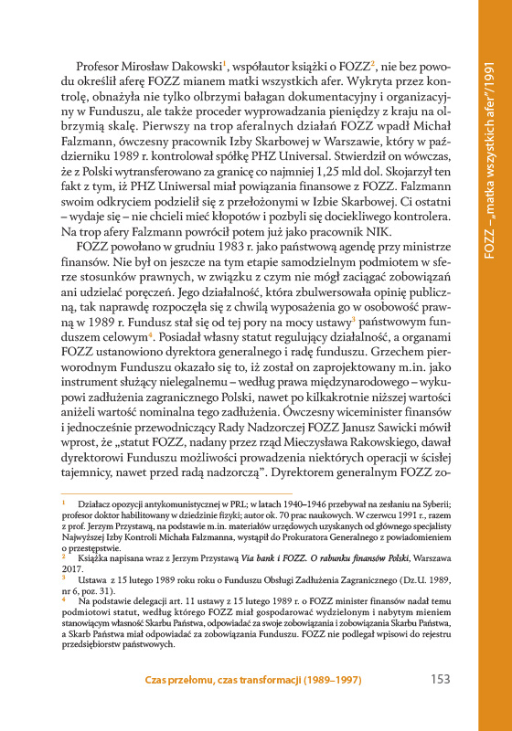 Strona z&nbsp;książki na&nbsp;stulecie NIK-u, informacje o&nbsp;kontroli FOZZ 2