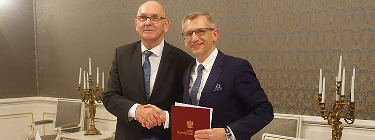 Karol Mitrik, Prezes Najwyższego Urzędu Kontroli Słowacji oraz Krzysztof Kwiatkowski, Prezes Najwyższej Izby Kontroli.