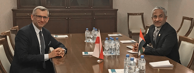 Prezes NIK Krzysztof Kwiatkowski i Przewodniczący INTOSAI Harib Saeed Al Amini