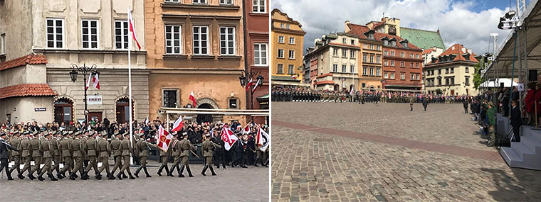 Obchody Święta Narodowego Trzeciego Maja w&nbsp;Warszawie - defilada wojskowa i&nbsp;trybuna honorowa