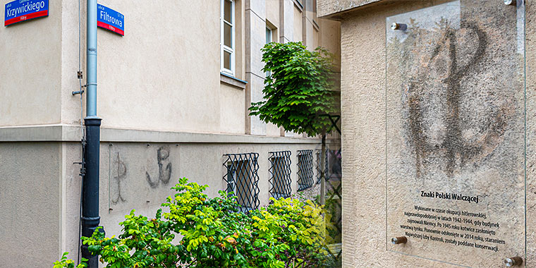 Kotwice Polski Walczącej na&nbsp;murach siedziby NIK