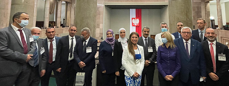 Goście z NOK Palestyny w trakcie wizyty w Sejmie RP