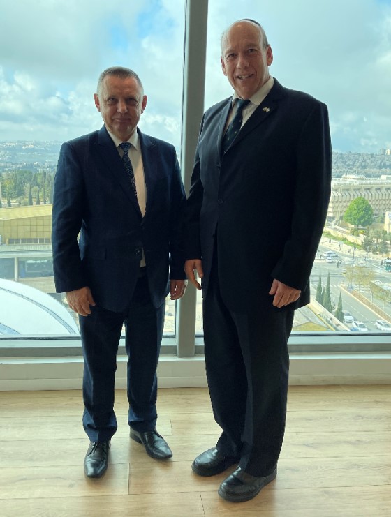 NIK President Marian Banaś and State Comptroller and Ombudsman of Israel Matanyahu Englman