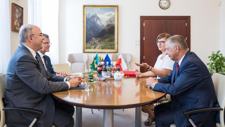 Meeting of NIK President Marian Banaś and Ambassador of Brazil Haroldo de Macedo Ribeiro at NIK headquarters