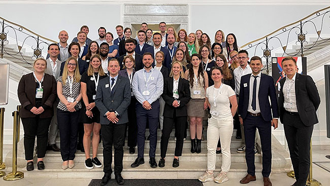 YES Conference participants visiting the Polish Sejm