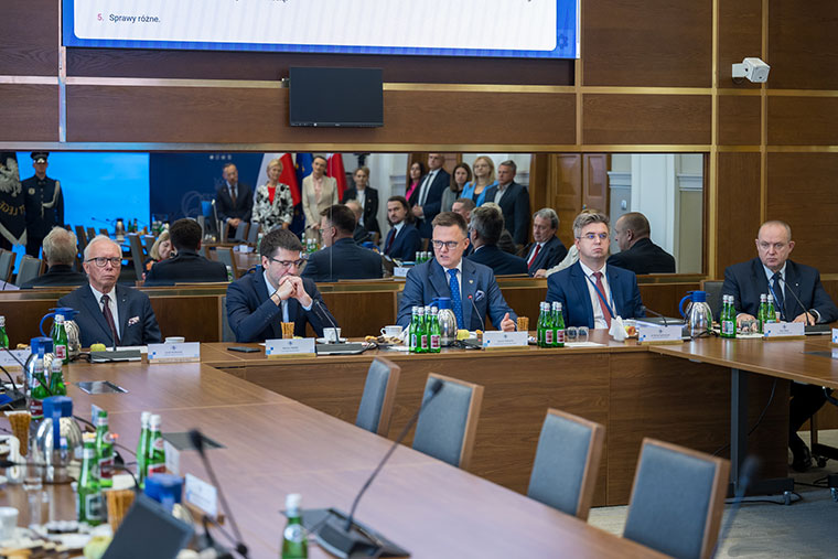 Meeting of the NIK Council with the participation of NIK President Mariusz Haładyj and Speaker of the Sejm Szymon Hołownia