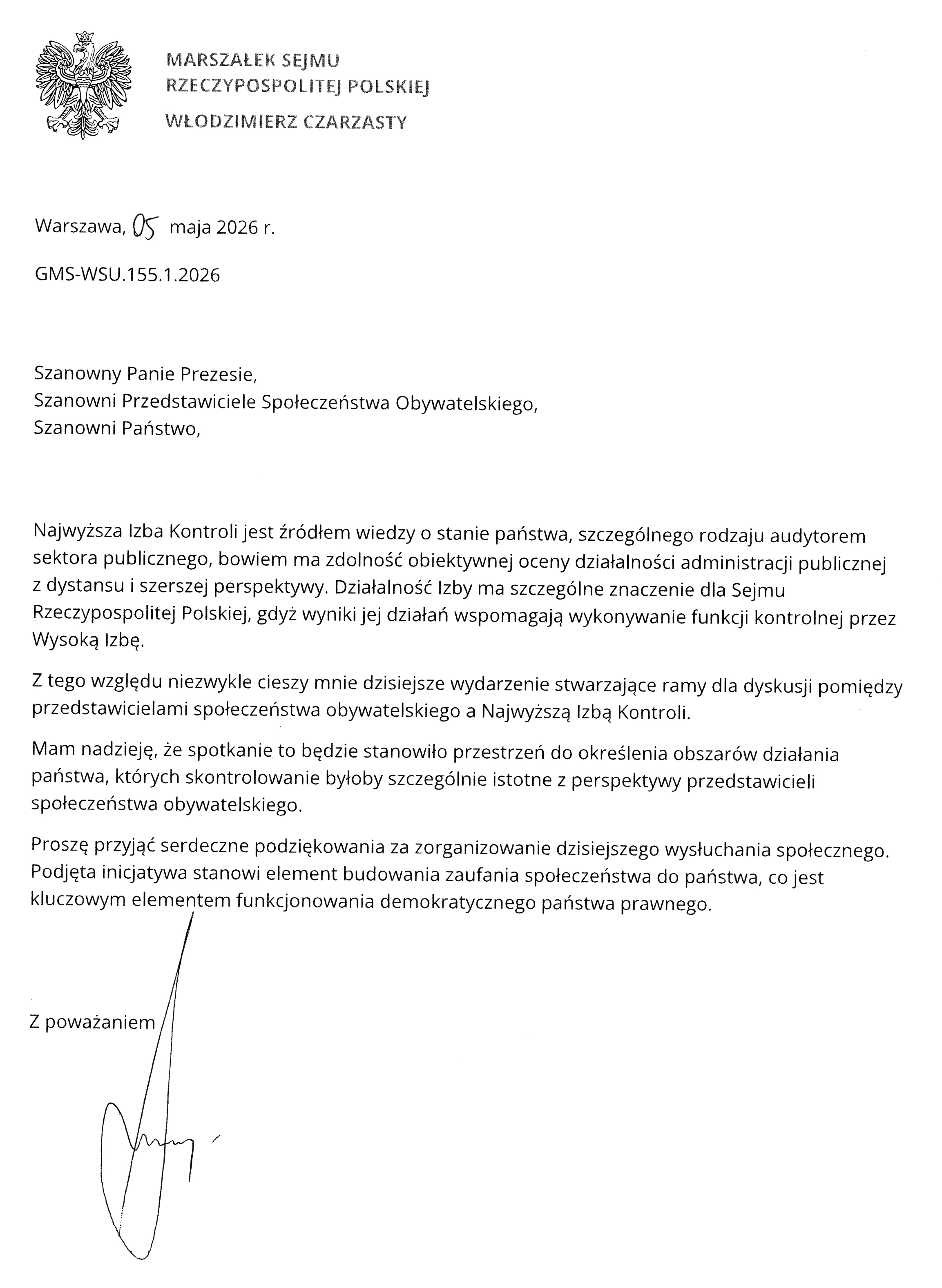 Dialog społeczny i skuteczne państwo – Wysłuchanie społeczne w Najwyższej Izbie Kontroli