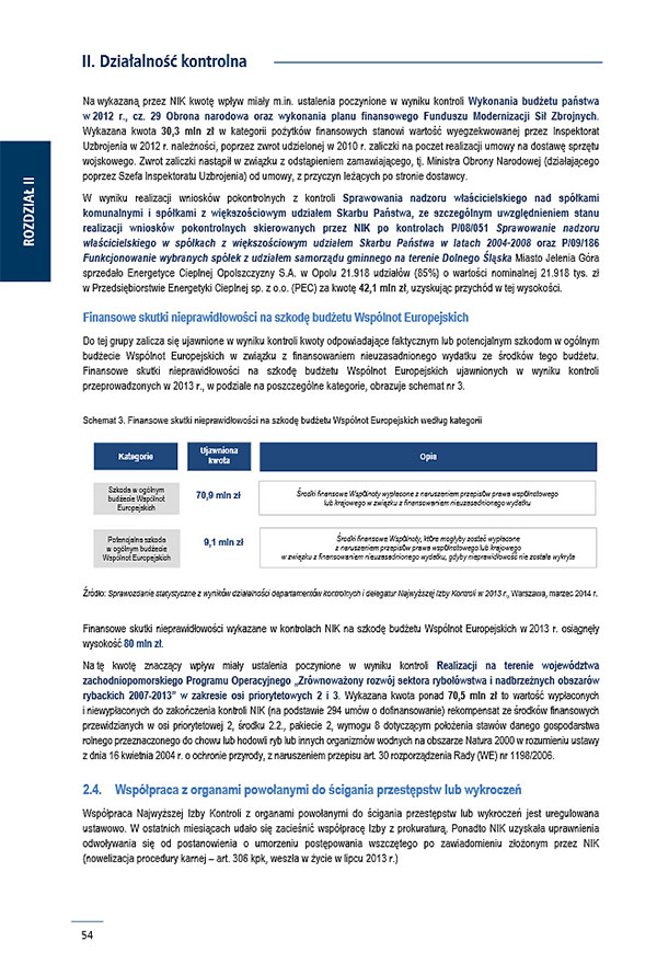 Fragment sprawozdania z&nbsp;działalności NIK za&nbsp;2013 rok - treść dostępna w&nbsp;linku zamieszczonym przed obrazem